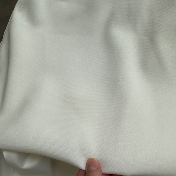 Retrofete SOLENE White Dress Cut Out Pearl Crystal Embellished SMALL - Picture 14 of 15